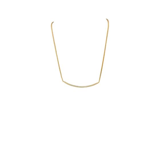Vintage Signed gold tone Sarah Coventry bar necklace minimalism - Picture 1 of 7